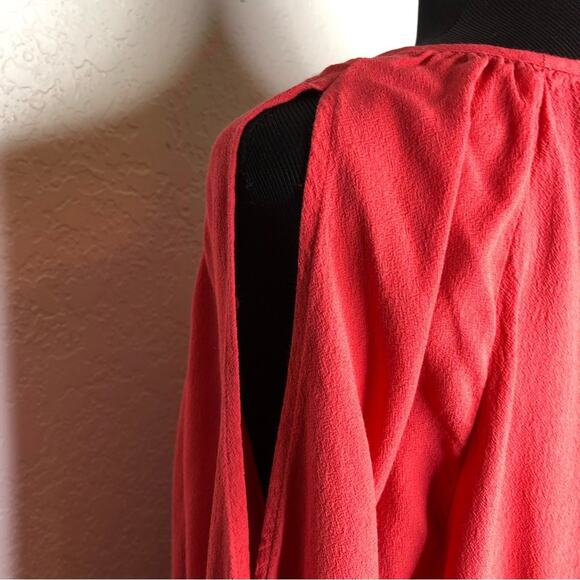 J Jill bright pink cold shoulder long sleeve top size Large - Picture 9 of 15